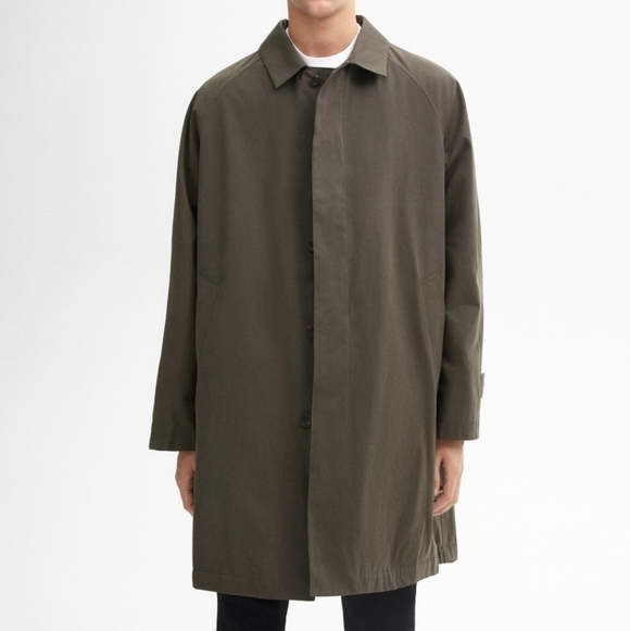 Zara Other - Zara Short Cotton Trench Car Coat Jacket Chocolate Brown Men's Size XL